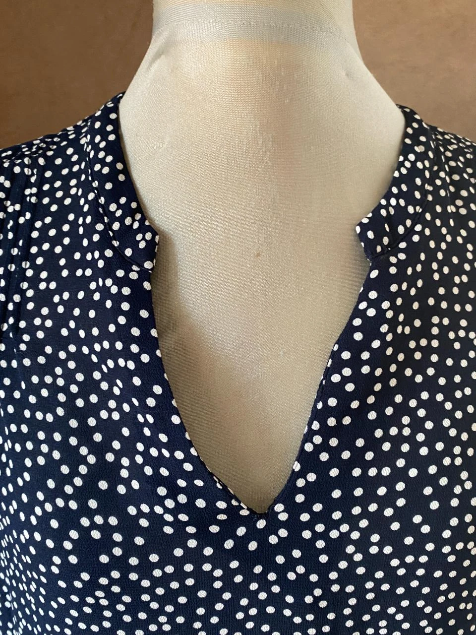 Sud Express Tornaline blouse size 38 navy blue with white polka dots – fluid 100% viscose – photo 7
